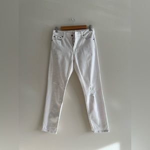 Uniqlo - Slim Boyfriend Fit Ankle Jeans in Off White 24